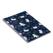 Magical Unicorn Night Forest Seamless Pattern Notitieboek (Rechterzijde)