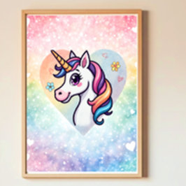 Magical Unicorn Nursery Poster Perfect Poster