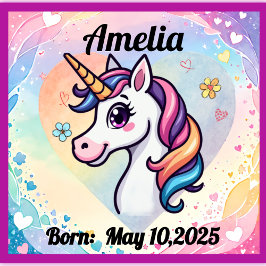 Magical Unicorn Nursery Poster Perfect Poster