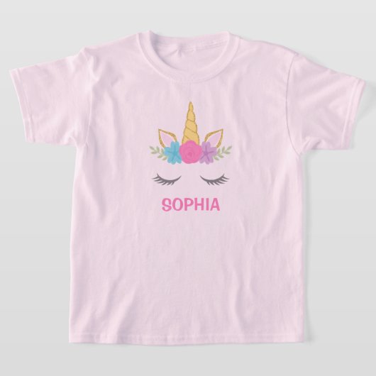 Magical Unicorn Personalized Girl T-shirt (Laagn)