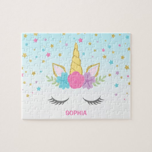 Magical Unicorn Personalized Kinderen Legpuzzel (Horizontaal)