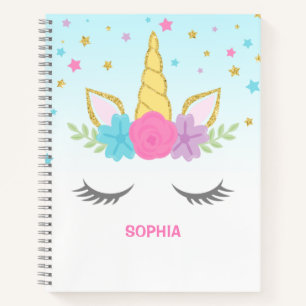Magical Unicorn Personalized Kinderen Notitieboek