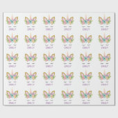 Magical Unicorn Personalized name glitter girly Cadeaupapier (Vlak)