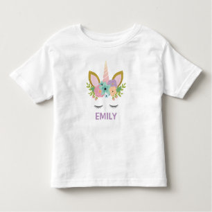 Magical Unicorn Personalized name glitter girly Kinder Shirts
