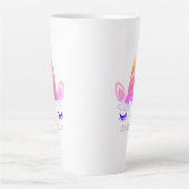 Magical Unicorn Personalized Name Latte Mok (Voorkant)
