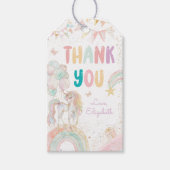 Magical Unicorn Rainbow Birthday Dank je Cadeaulabel (Voorkant)