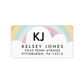 MAGICAL UNICORN REGENBOOG CLOUD LABEL (Voorkant)