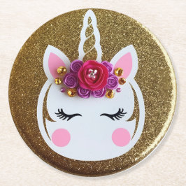 Magical Unicorn Ronde Kartonnen Onderzetter
