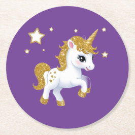 Magical Unicorn Ronde Kartonnen Onderzetter