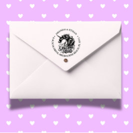 Magical Unicorn Squad Aangepast retouradres Zelfinktende Stempel