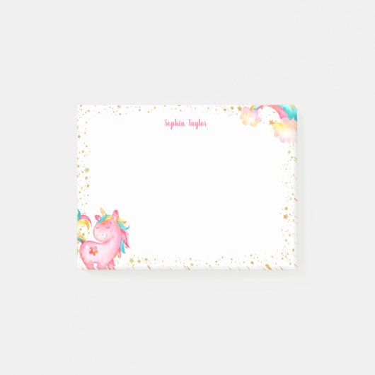 Magical Unicorn Stars Kinder Post-it® Notes (Voorkant)