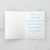 Magical Unicorns Mystical Customizable Birthday Kaart (Binnen)