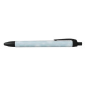 Magical White Moon Sun Stars Blue pattern Zwarte Inkt Pen (Bovenkant)