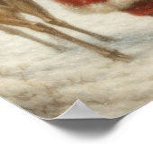 Magical Winter Santa & Reindeer Walk Poster Paper (Coin)