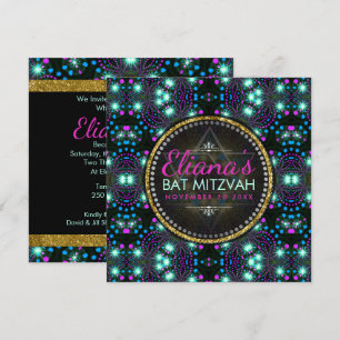 Magical Winter Sparkle Bat Mitzvah Uitnodiging