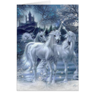 Magical Winter Unicorn Fantasy