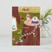 Magical Wishes Uil Betoverde verjaardag Kaart (Staand voorkant)