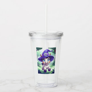 Magical Witch Pony Fantasy Acryl Drinkbeker