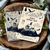 Magical Wizard Castle Verjaardagsfeest Kaart