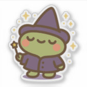 Magical Wizard Frog Sticker (Voorkant)