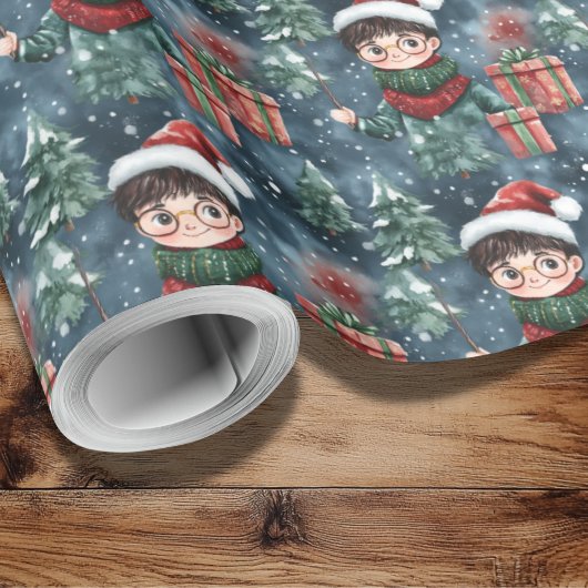 Magical Wizard Holiday Wrapping Paper Cadeaupapier
