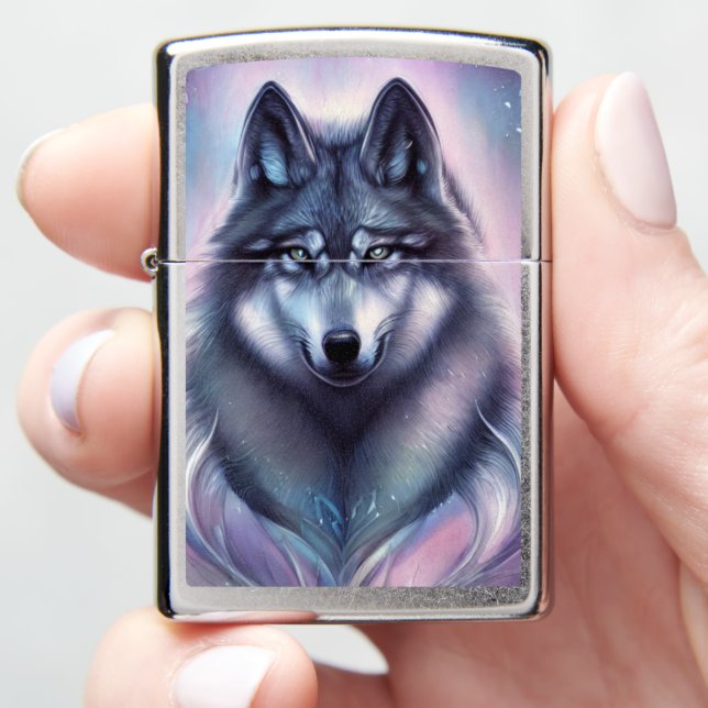 Magical Wolf Zippo Lighter (In Hand)