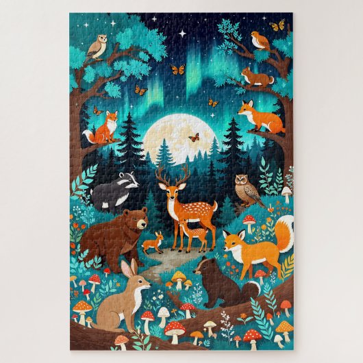 Magical Woodland Creatures Forest Puzzle - Deer Fo (Vertical)