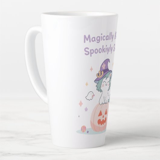 Magically Kind & Spookily Sweet – Cute Pastel Hall Latte Mok (Linkerhoek)