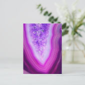 Magically Purple Agate Druzy Briefkaart (Staand voorkant)