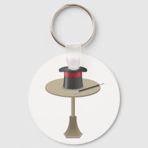 Magicans konijn in een Pet Sleutelhanger