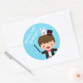 Magician Boy Kinder Magic Verjaardagsfeestje Ronde Sticker (Envelop)