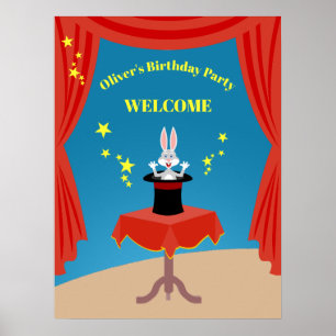 Magician Boy Show Verjaardagsfeestje Poster