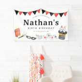 Magician Rabbit Wand Magic Show Verjaardagsfeest Spandoek (Insitu)