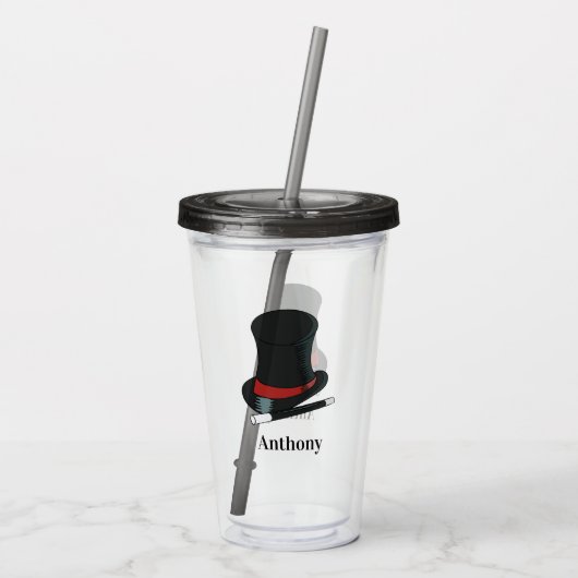 Magicians Pet en Magic Wand Persoonlijk Acryl Drinkbeker (Achterkant)