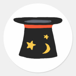 Magicians TopHat voor Magicland Party Thema Ronde Sticker