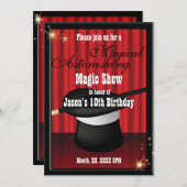 Magicien Anniversaire Fête Invitation personnalisé (Devant / Derrière)