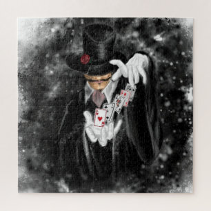 Magicien avec cartes de jeu Abracadabra Puzzle