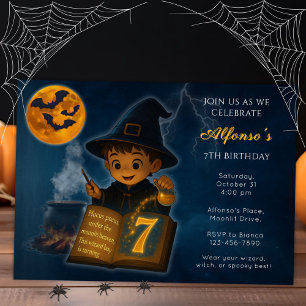 Magicien Boy Invitation d'anniversaire
