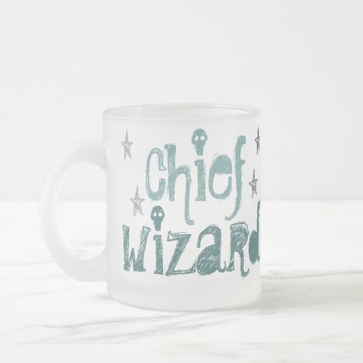 magicien en chef ! tasse en verre givré (Gauche)