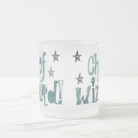 magicien en chef ! tasse en verre givré (Centre)