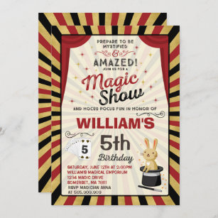 Magicien Invitation Anniversaire Magique Show Part
