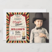 Magicien Invitation Anniversaire Magique Show Part (Devant)