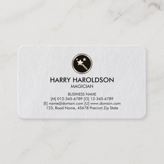 Magicien Magicien Carte de visite Premium (Devant)