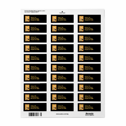 Magicien Magicien Casquette Trick Rabbit Étiquette (Feuille entière)