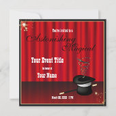 Magicien magicien, événement Invitation personnali (Devant)