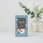 Magicien mignon de chien de carte de contact de (Debout devant)