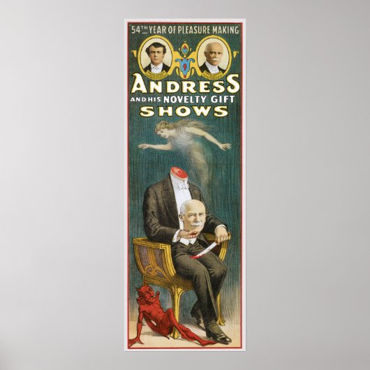 Magicien vintage, Poster Andress (Devant)