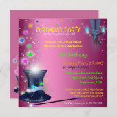 Magiciens Casquette Invitation à la fête d'anniver (Devant / Derrière)