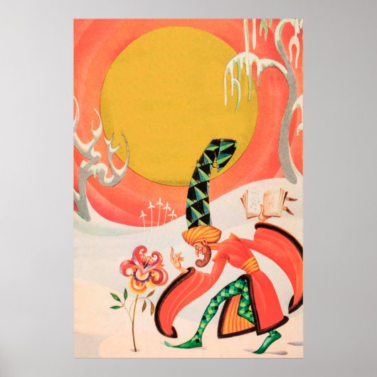 Magiciër die een spelletje op een ventilator gooit poster (Voorkant)