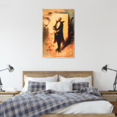 Magiciër die Rozen uit het Poster van het Pet haal Canvas Afdruk (Insitu (Slaapkamer))
